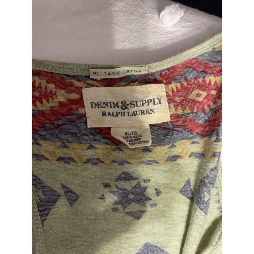 Denim & Supply Ralph Lauren Tank Maxi Dress XL Aztec Tribal Print Western - Picture 6 of 7
